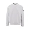 Stone Island Crewneck Sweatshirt With Raised Seams In Grey