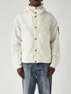 Stone Island Crinckle Reps Ny Quilted-tc Regular-fit. Giacca Imbottita In Reps Di Nylon Leggero Con Intero Resina In White