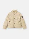 Stone Island Padded Quilted Jacket With High Collar In Multi