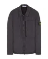 Stone Island Crinkle Reps Compass-badge Lightweight Jacket In Black