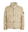 Stone Island Padded Quilted Jacket With High Collar In Multi