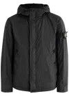 Stone Island Crinkle Reps Hooded Nylon Jacket In Charcoal