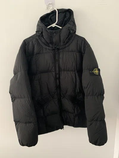 Pre-owned Stone Island Crinkle Reps Ny Black Down Jacket Size Xl