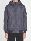 Stone Island Crinkle Reps Nylon Windbreaker Jacket In Blue