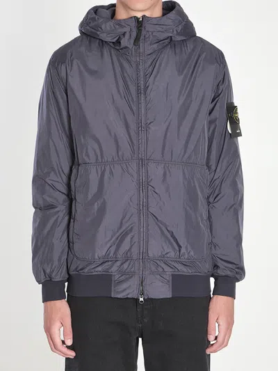 Stone Island Crinkle Reps Ny Light Puffer Jacket In Blue