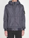 Stone Island Crinkle Reps Nylon Windbreaker Jacket In Blue