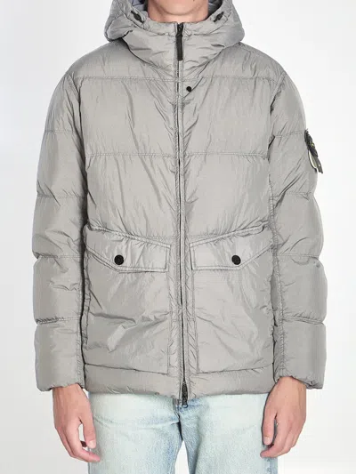 Stone Island Crinkle Reps Ny Puffer Jacket In Gray