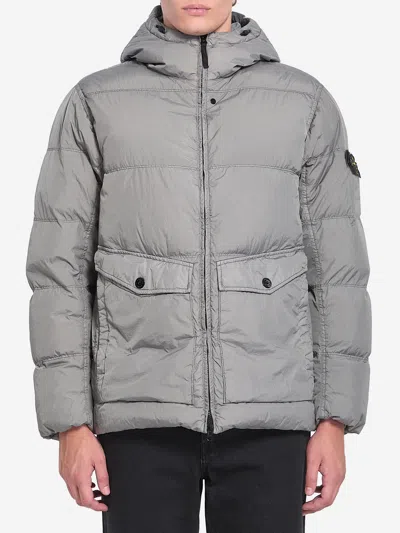 Stone Island Crinkle Reps Ny Puffer Jacket In Gray