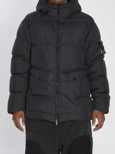 Stone Island Crinkle Reps Ny Puffer Jacket In Black