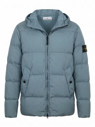 Stone Island Crinkle Reps Ny Puffer Jacket In Blue