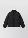 Stone Island Crinkle Reps Ny Puffer Jacket With High Collar In Black
