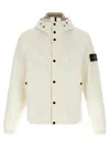 Stone Island Hooded Quilted Jacket Side Pockets In White