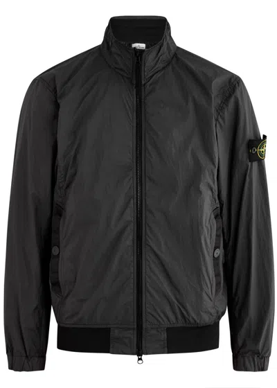 Stone Island Crinkle Reps Nylon Bomber Jacket In Charcoal
