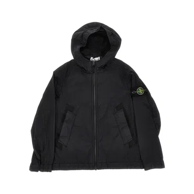 Stone Island Crinkle Reps Nylon Jacket Kids In Black