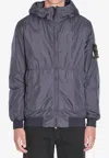 Stone Island Crinkle Reps Nylon Windbreaker Jacket In Blue