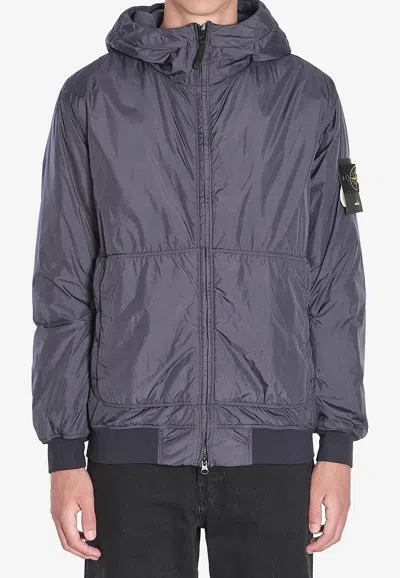 Stone Island Crinkle Reps Nylon Windbreaker Jacket In Blue