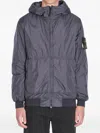 Stone Island Crinkle Reps Nylon Windbreaker Jacket In Blue