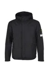 Stone Island "crinkle Reps R-ny" Jacket In Nero