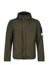 Stone Island "crinkle Reps R-ny" Jacket In Verde Militare