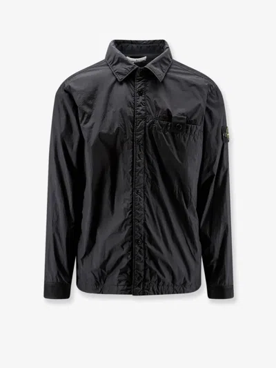 Stone Island Crinkle Reps Recycled Nylon Jacket In Black