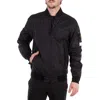 Stone Island Crinkled Bomber Jacket In Black