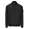 Stone Island Crinkled Bomber Jacket In Black