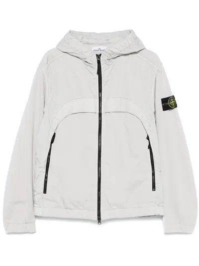 Stone Island Crinkled Jacket In Grey