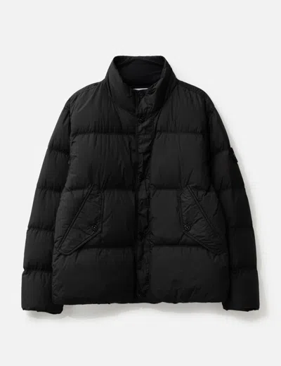 Stone Island Crinkle Puffer Jacket In Black