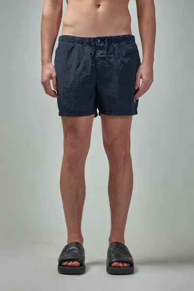 Stone Island Crinkled Swim Shorts In Blue
