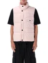 Stone Island Crynkle Reps Nylon Down Vest In Multi