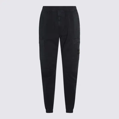 STONE ISLAND DARK BLUE COTTON PANTS
