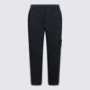 Stone Island Brushed Cotton Joggers With Adjustable Drawstring And Side Logo Badge In Blue