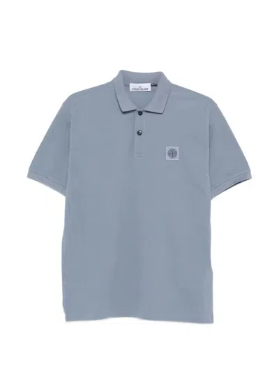 Stone Island Dark Blue Cotton Polo