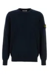 Stone Island Midnight Blue Cotton Sweater In Black