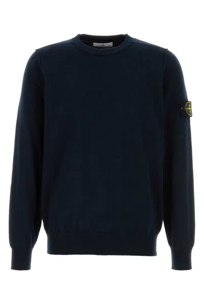 Stone Island Dark Blue Compass-badge Cotton Sweatshirt