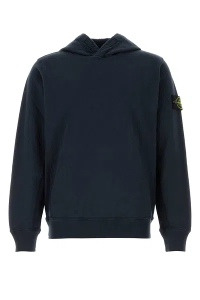 Stone Island Dark Blue Cotton Sweatshirt