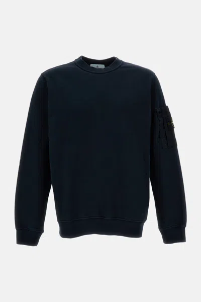 STONE ISLAND MEN DARK BLUE CREW-NECK SWEATSHIRT, XL LUXURY SWEATSHIRTS & HOODIES FOR MEN DARVEYS