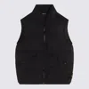 Stone Island Dark Blue Down Jacket In Black