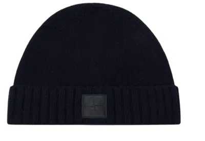 Stone Island Dark Blue Logo Mens Hat In Purple