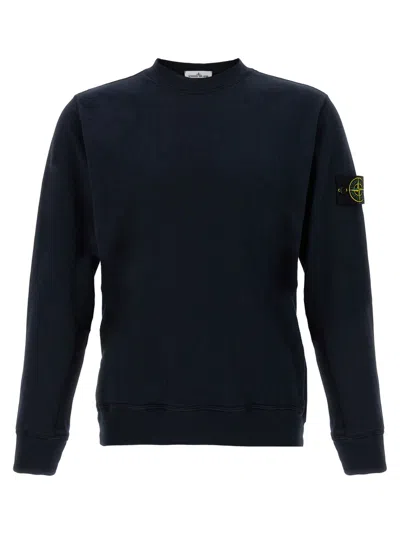 Stone Island Dark Blue Logo Sweatshirt
