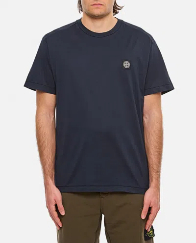 Stone Island Dark Blue Logo T-shirt