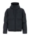 Stone Island Dark Blue Nylon Down Jacket In Blue