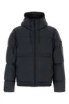 Stone Island Dark Blue Nylon Down Jacket In Blue