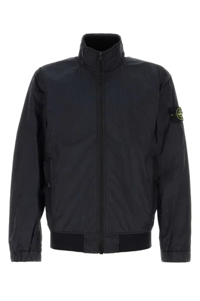 Stone Island Dark Blue Nylon Jacket