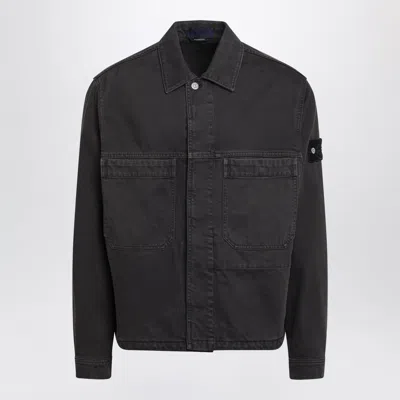 Stone Island Dark Burgundy Lightweight Denim Coach Jacket In Multi