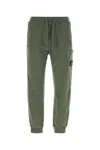 Stone Island Compass-patch Cotton Track Pants In Musk