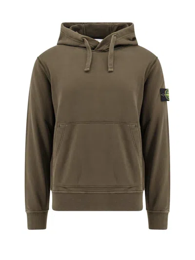 Stone Island Dark Green Cotton Sweatshirt