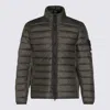 Stone Island Dark Green Down Jacket In Army Green