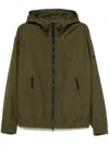 Stone Island Dark Green Jacket With Hood In Green