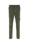 Stone Island Cargo Trouser With Iconic Logo Patch In Muschio